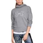 Women's Under Armour Rival Graphic Funnel-neck Hoodie, Size: Medium, Med Grey