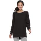 Juniors' So&reg; Oversized Sweatshirt, Teens, Size: Xl, Black