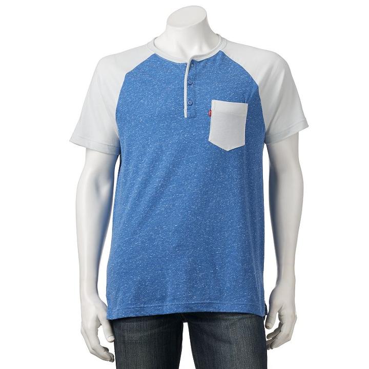 Men's Levi's&reg; Landon Raglan Henley Tee, Size: Medium, Ovrfl Oth