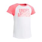 Girls 4-6x Under Armour Raglan Logo Tee, Size: 5, White