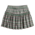 Girls 4-10 Jumping Beans&reg; Pattern Ruffled Skort, Size: 8, Med Green