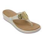 Crocs Sanrah Hammered-circles Women's Wedge Sandals, Size: 8, White Oth