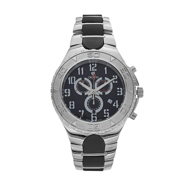 Croton Men's Super C Stainless Steel Swiss Chronograph Watch, Multicolor