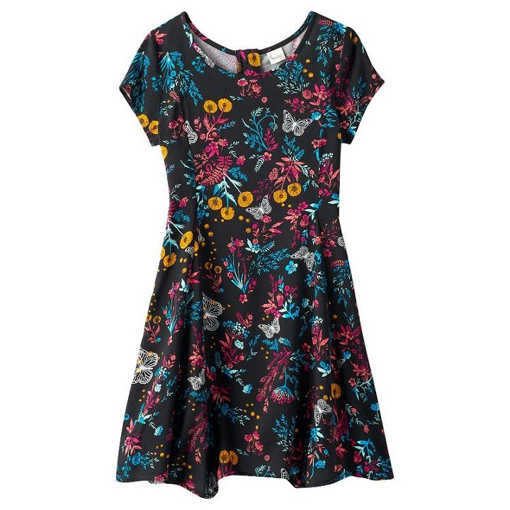 Girls 7-16 & Plus Size Mudd&reg; Handkerchief Dress, Girl's, Size: 16 1/2, Black
