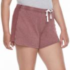 So, Juniors' Plus Size &reg; French Terry Lounge Shorts, Girl's, Size: 1xl, Drk Purple