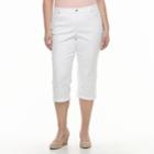 Plus Size Croft & Barrow&reg; Cuffed Crop Jeans, Women's, Size: 16 W, Natural