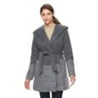 Women's Triple Star Wrap Front Wool Blend Jacket, Size: Medium, Med Grey