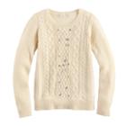 Girls 7-16 & Plus Size Pink Republic Embellished Cable Knit Sweater, Size: Medium, Natural