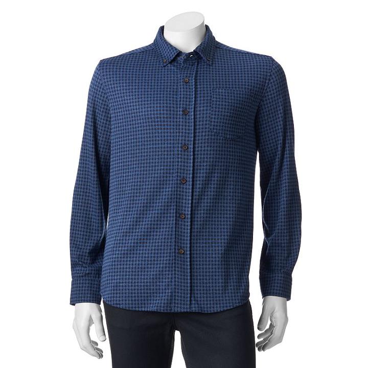 Men's Croft & Barrow&reg; Classic-fit Stretch Button-down Shirt, Size: Large, Black