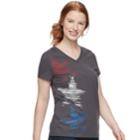 Women's Sonoma Goods For Life&trade; Essential Graphic V-neck Tee, Size: Xl, Grey