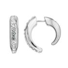Simply Vera Vera Wang Simulated Crystal Nickel Free Front Back Earrings, Women's, Black