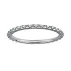 Stacks And Stones Sterling Silver Crisscross Stack Ring, Women's, Size: 10, Grey