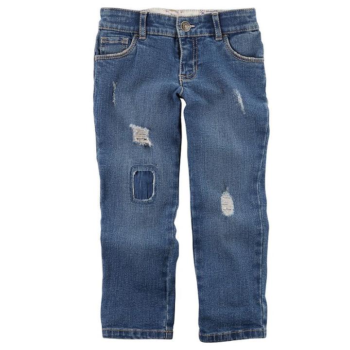 Girls 4-8 Carter's Distressed Loose-fit Jeans, Girl's, Size: 6, Blue Other