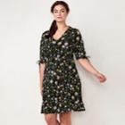 Plus Size Lc Lauren Conrad Print Fit & Flare Dress, Women's, Size: 0x, Black
