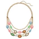 Napier Colorful Bead Multi Strand Statement Necklace, Women's, Multicolor