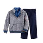 Boys 4-7 Nannette 3-pc. Sweater, Plaid Shirt & Pants Set, Size: 4, Grey