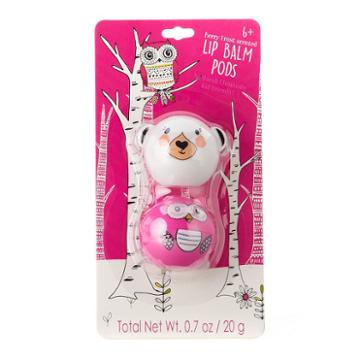 Simple Pleasures 2-pk. Berry Frost Bear & Owl Lip Balm Critter Pods, Other Clrs