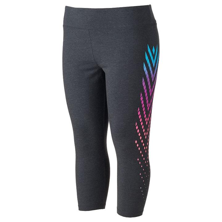 Juniors' Plus Size So&reg; Yoga Capri Leggings, Girl's, Size: 1xl, Med Purple