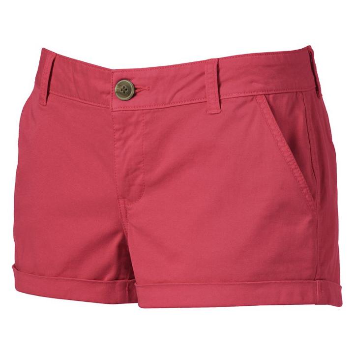 Juniors' So&reg; Chino Shortie Shorts, Girl's, Size: 11, Med Red