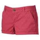 Juniors' So&reg; Chino Shortie Shorts, Girl's, Size: 11, Med Red