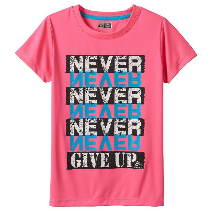 Girls 7-16 Rbx Foil Graphic Tee, Girl's, Size: Large, Brt Pink
