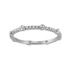 10k White Gold 1/6-ct. T.w. Diamond Eternity Stack Ring, Women's, Size: 6