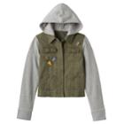 Girls 7-16 Mudd&reg; Knit Utility Jacket, Size: 14, Dark Green