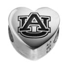 Fiora Sterling Silver Auburn Tigers Logo Heart Bead, Women's, Grey