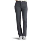 Women's Lee Classic Fit Straight Leg Pants, Size: 10 Short, Grey (charcoal)