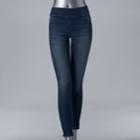 Petite Simply Vera Vera Wang Pull-on Capri Jeggings, Women's, Size: 10 Petite, Dark Blue