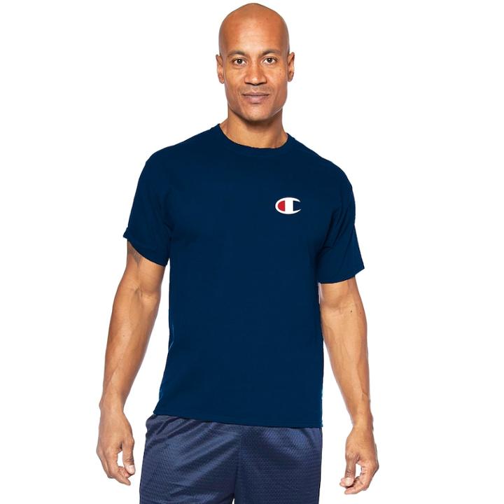 Big & Tall Champion Logo Tee, Men's, Size: 4xb, Blue (navy)