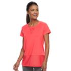 Women's Tek Gear&reg; Mesh Panel Short Sleeve Tee, Size: Medium, Med Orange