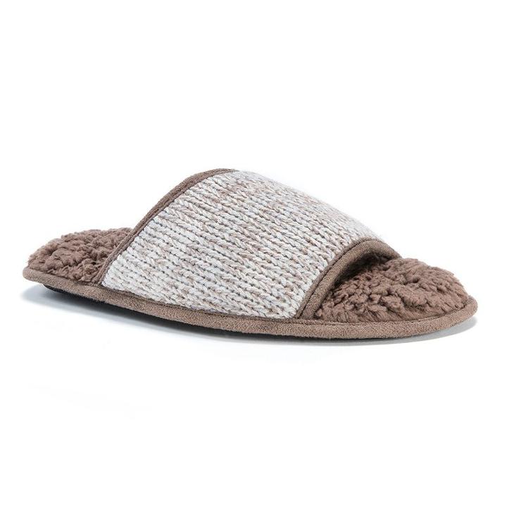 Muk Luks Men's Andy Sweater Slide Slippers, Size: Large, Lt Brown