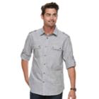 Men's Rock & Republic Textured Button-down Shirt, Size: Xl, White