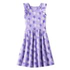 Girls 4-10 Jumping Beans&reg; Pattern Flutter Sleeve Dress, Girl's, Size: 8, Med Purple