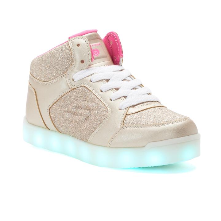 Skechers Energy Lights Kid's Shoes, Girl's, Size: 6, Brown