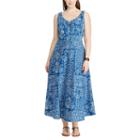 Plus Size Chaps Patchwork Maxi Dress, Women's, Size: 2xl, Blue