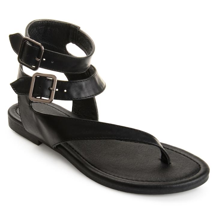 Journee Collection Kyle Women's Sandals, Size: Medium (6), Black