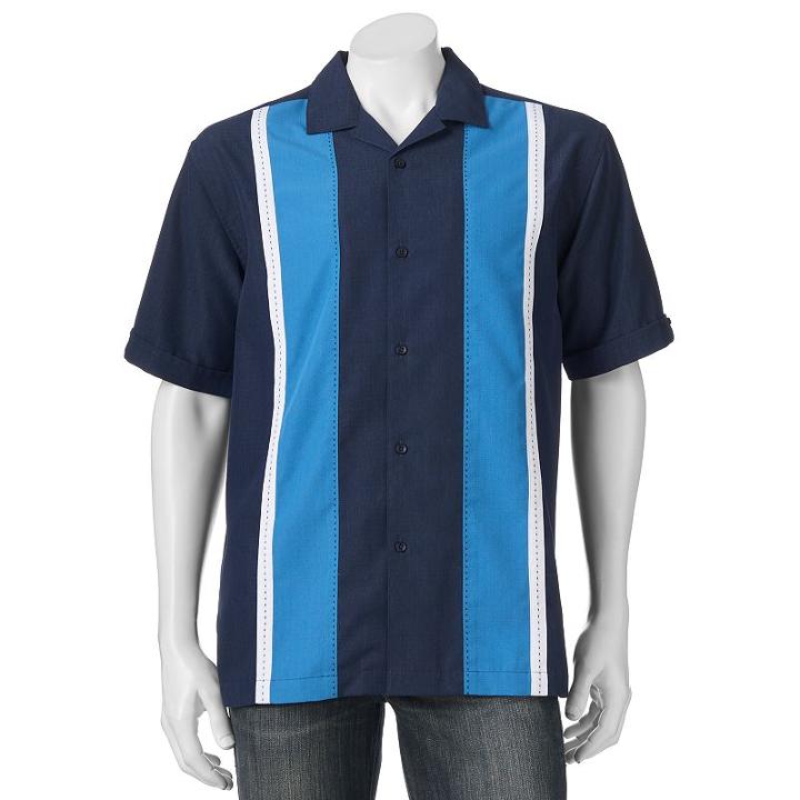Men's Havanera Embroidered Classic-fit Button-down Shirt, Size: Xl, Blue (navy)