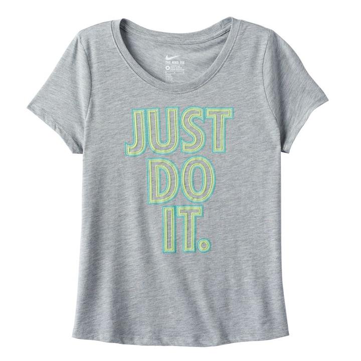 Girls 7-16 Nike Just Do It Graphic Tee, Girl's, Size: Small, Grey Other