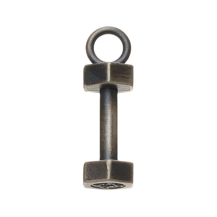 Insignia Collection Sterling Silver Dumbbell Pendant, Women's, Grey