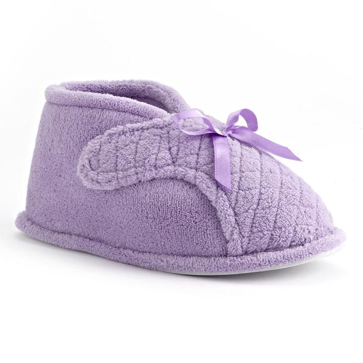 Muk Luks Women's Bootie Slippers, Size: Medium, Purple