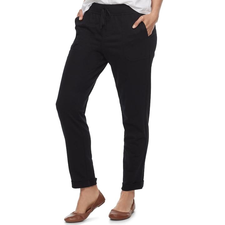 Women's Sonoma Goods For Life&trade; Jogger Pants, Size: Xl, Black