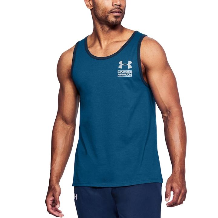 Men's Under Armour Stacked Logo Tee, Size: Medium, Blue