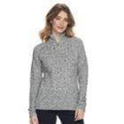 Women's Croft & Barrow&reg; 1/4 Zip Textured Sweater, Size: Xs, Black