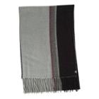 Haggar, Men's Woven Striped Scarf, Black