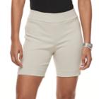 Petite Briggs Millennium Pull-on Shorts, Women's, Size: 16 Petite, Lt Brown