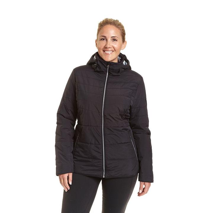 Plus Size Champion Hooded Puffer Ski Jacket, Women's, Size: 3xl, Black
