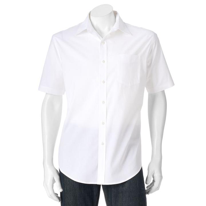 Big & Tall Croft & Barrow&reg; True Comfort Classic-fit Stretch Button-down Shirt, Men's, Size: L Tall, White