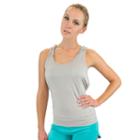 Women's Colosseum Sleeveless Drop Needle Sleeveless Yoga Hoodie, Size: Xl, Grey Other